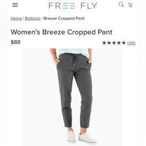 Free Fly Apparel Breeze Cropped Pant, size large, color graphite